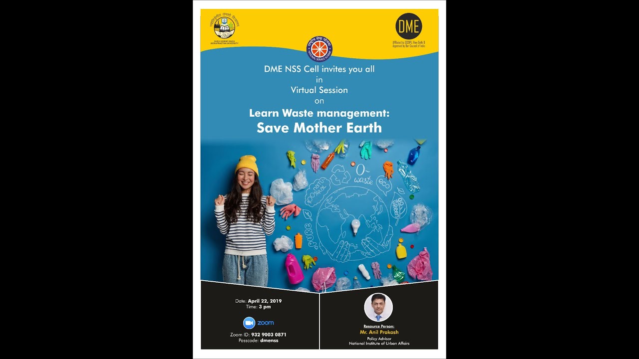 DME NSS organised a Virtual Session on Waste Management