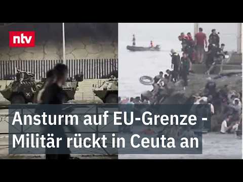 Video Thumbnail: Nach einem Gerichtsurteil schwimmen Hunderte Marokkaner zur spanischen Exklave Ceuta | ntv