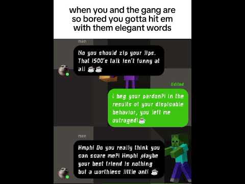 hit em with them elegant words 🔥🔥 || #elegent #1500s #memes #chat
