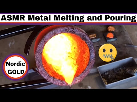 ASMR Metal Melting & Pouring - Nordic Gold and Copper