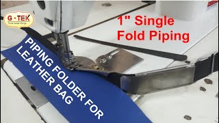 Leather Bag Piping Folder Demo