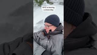 Having a snow day with my puppy