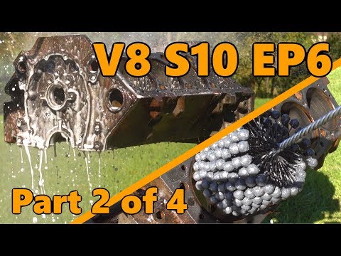 V8 S10 Engine Block Cleaning and Honing (Ep.6, Part 2 of 4)