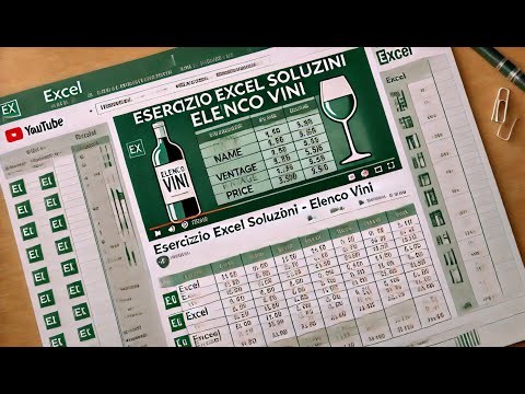 Esercizio Excel - soluzioni passo passo - livello intermedio  (elenco vini)