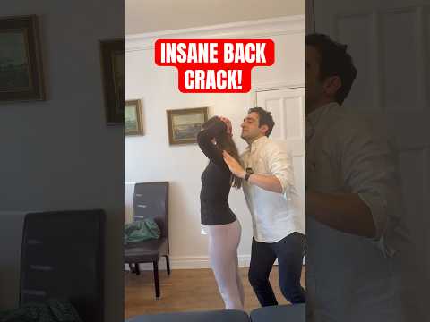 EXTREMELY LOUD AND SATISFYING BACK CRACK! #chiropractic #asmr #osteopath #satisfying