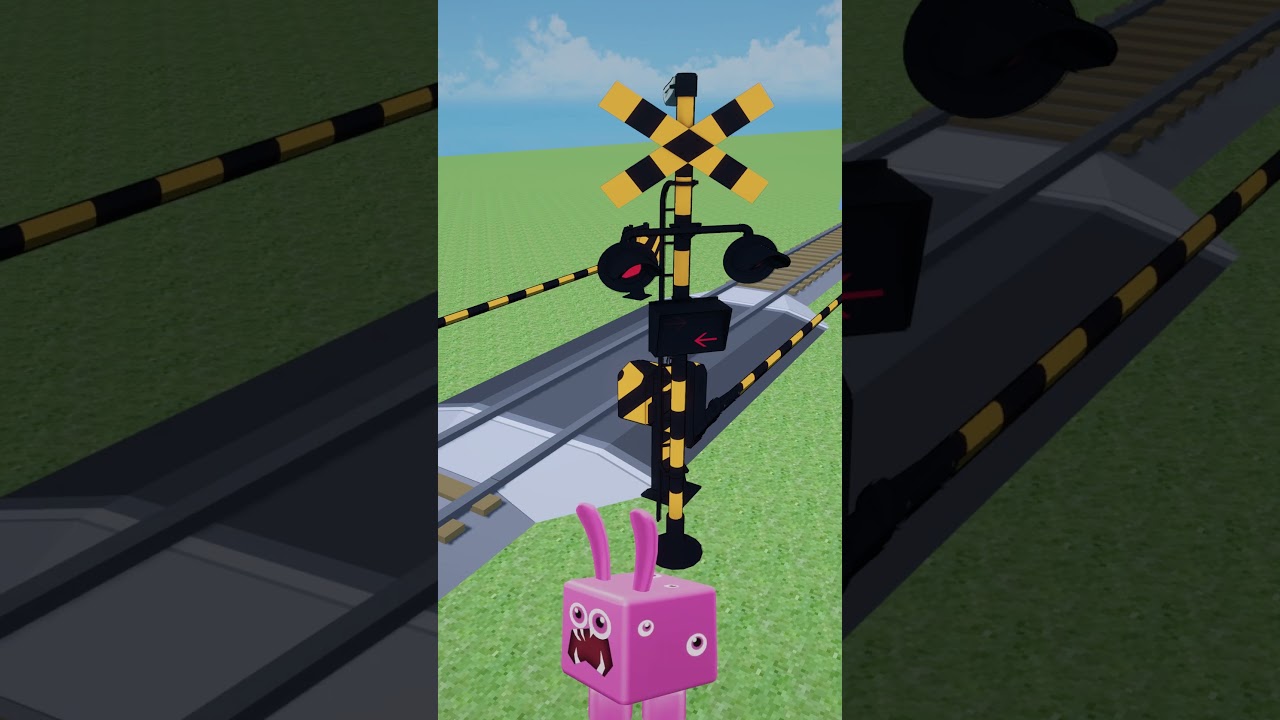 踏切を走る電車の動画　@yamorin_CH  #子供向け #電車 #アニメ #踏切 #train #railroadcrossing