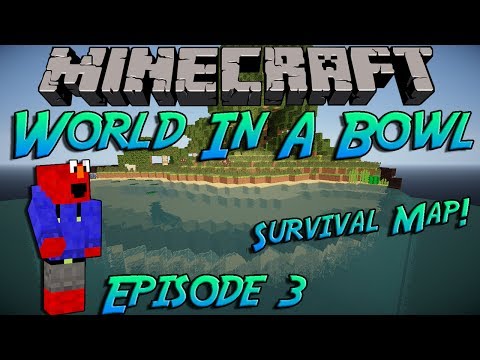 Minecraft World In a Bowl-Episode 3- I Found A Dangerous Cave!