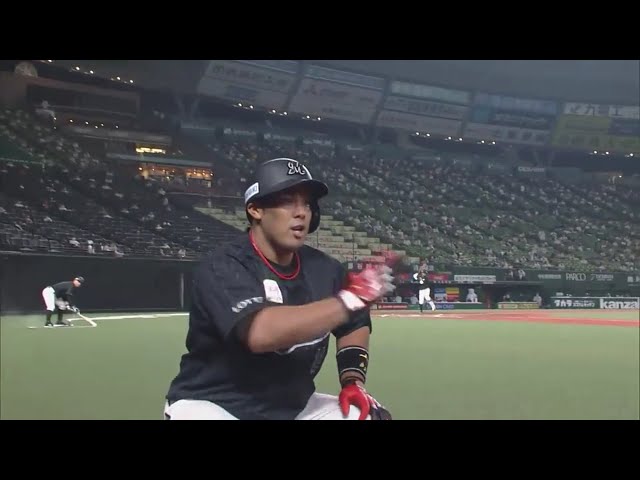 【6回表】打球はバックスクリーンへ!! マリーンズ・井上 値千金の豪快なソロホームラン!! 2020/7/22 L-M