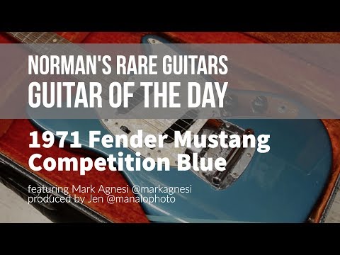 Norman's Rare Guitars - Guitar of the Day: 1971 Fender Mustang Competition Blue