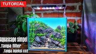 TUTORIAL membuat Aquascape untuk meja kerja,Tanpa filter,tanpa injeksi co2,perawatan mudah!!