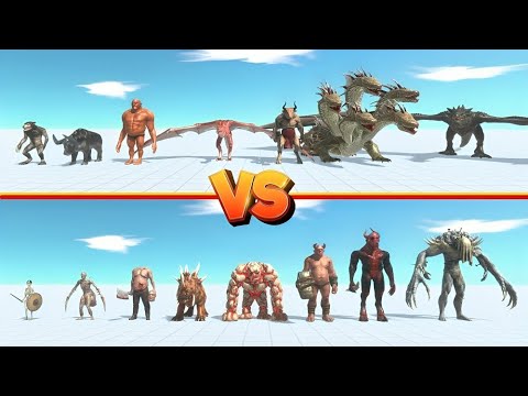 Infernal Team vs Fantasy Team Epic Battle | New Skins Unlock | ARBS: Animal Revolt Battle Simulator