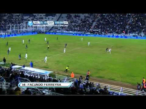 Gol de Ferreyra. Vèlez 2 Quilmes 0. Fecha 15. Torneo Final 2013. FPT