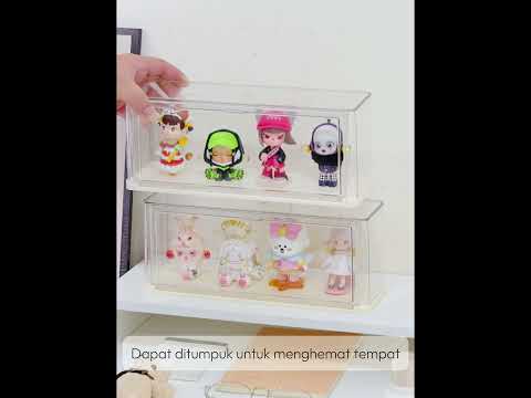 Gambar Stora Kotak Pajangan Action Figure Oval - Krem Ivory