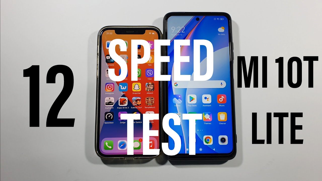 Xiaomi Mi 10T Lite vs Iphone 12 Speed Test