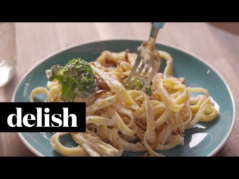 How To Make Low-Fat Fettuccine Alfredo | Delish thumnail