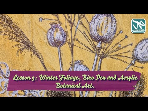 Lesson 3: Painting Seedheads with Acrylic Inspired by Botanical Art