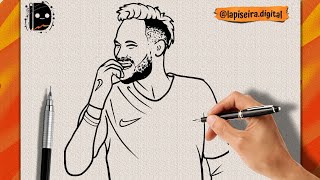 como desenhar o neymar o melhor jogador do brasil passo a passo