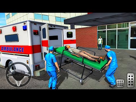 Flying City Ambulance Driver Simulator 2019 - Emergency Van Rescue 3D - Android Gameplay