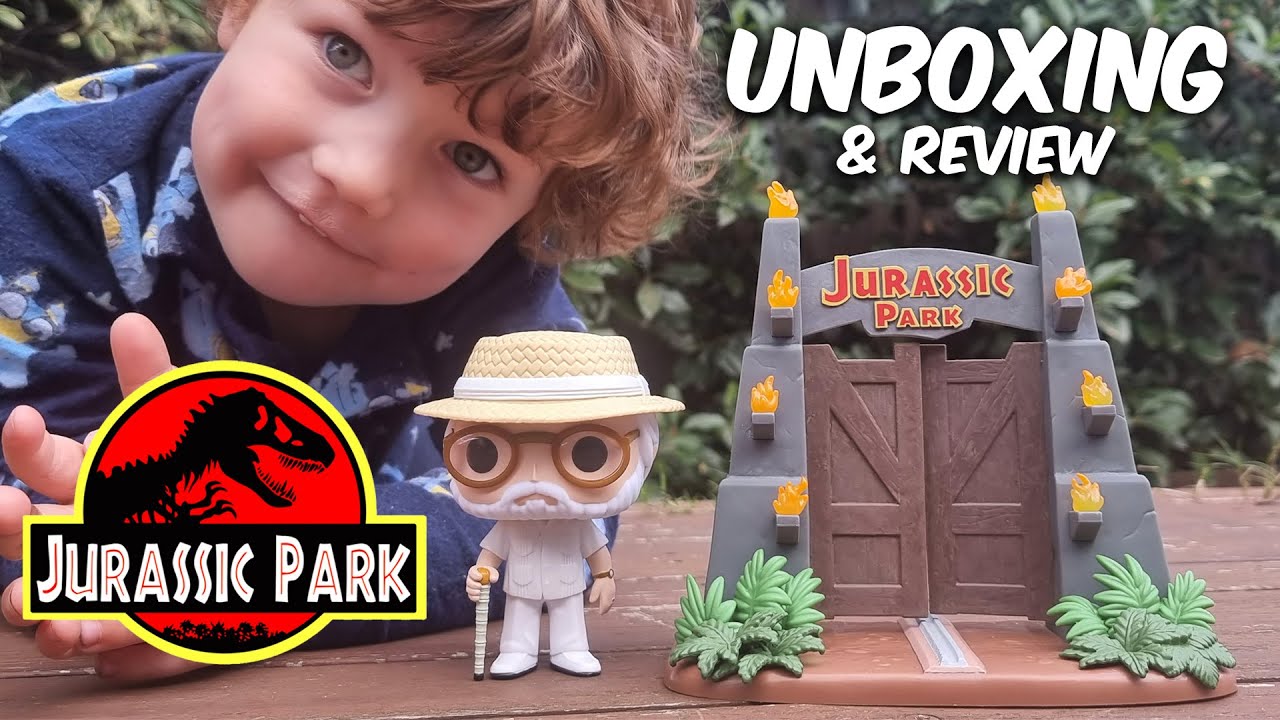 John Hammond & Jurassic Park Gates Funko Pop Vinyl Dinosaur Toy Unboxing Review