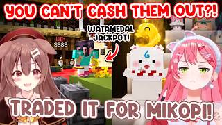 Miko Wins Tons of Wata Medals with Korone, But Can't Trade Them for Money