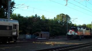 preview picture of video 'Acela Express and Shore Line East  Trains At Old Saybrook'