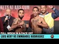 LUIS NERY VS EMMANUEL RODRIGUEZ FULL WEIGH IN AND FACE OFF - DEONTAY WILDER VS LUIS ORTIZ 2