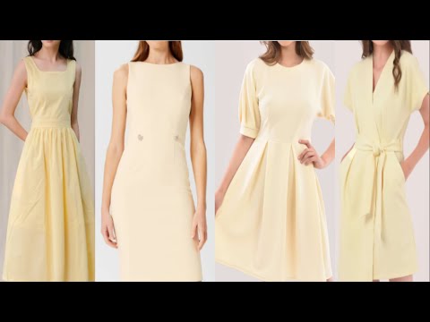 Pastel Yellow Dresses |Casual Elegant Light Yellow Dress Collection