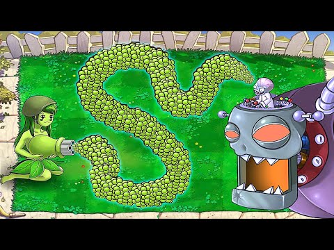 New Gatling Pea vs Dr Zomboss vs All Zombies - Plants vs Zombies Hack
