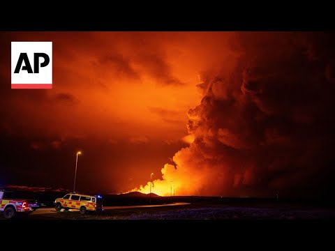 Volcano in Iceland erupts for the fourth time in three months