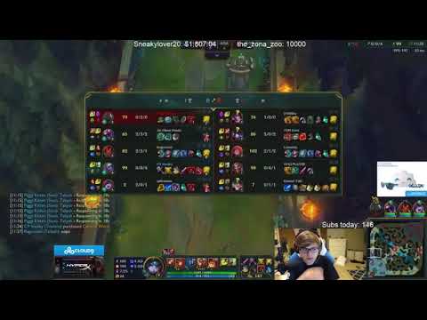 C9 Sneaky as Tristana  Lulu vs Draven   Sona Bot  S8  Ranked Gameplay