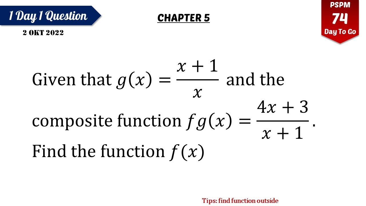 Composite Function Find Outside Function Example