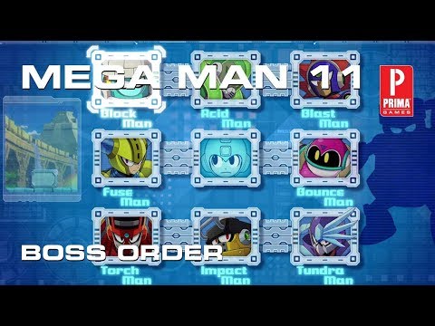 Mega Man 11 - Boss Order and Boss Weakness
