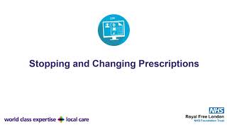 Stopping and Changing a Prescription