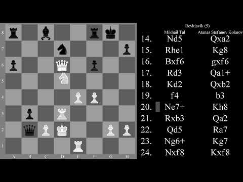 Mikhail Tal vs Atanas Stefanov Kolarov, 1957
