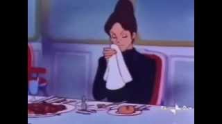 Heidi prende la carne con le mani