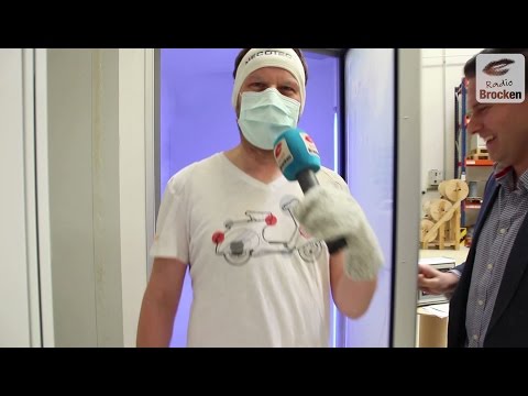 Tapper in der Kältekammer bei -85 Grad