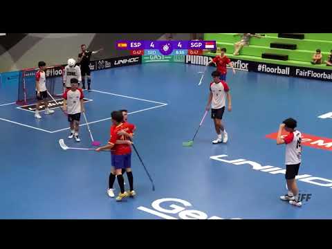 Highlights ESP-SGP: U19 Men's World Floorball Championship 2025(#U19WFC2025) Zurich: Singapore-Spain