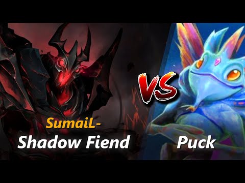 How to Shadow Fiend mid vs Puck (feat. SumaiL-) | First 10 minutes
