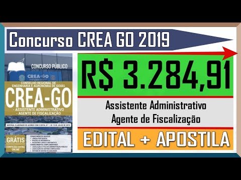 Apostila CREA GO 2019 - Assistente Administrativo e Agente de Fiscalização - CREA/GO 2019