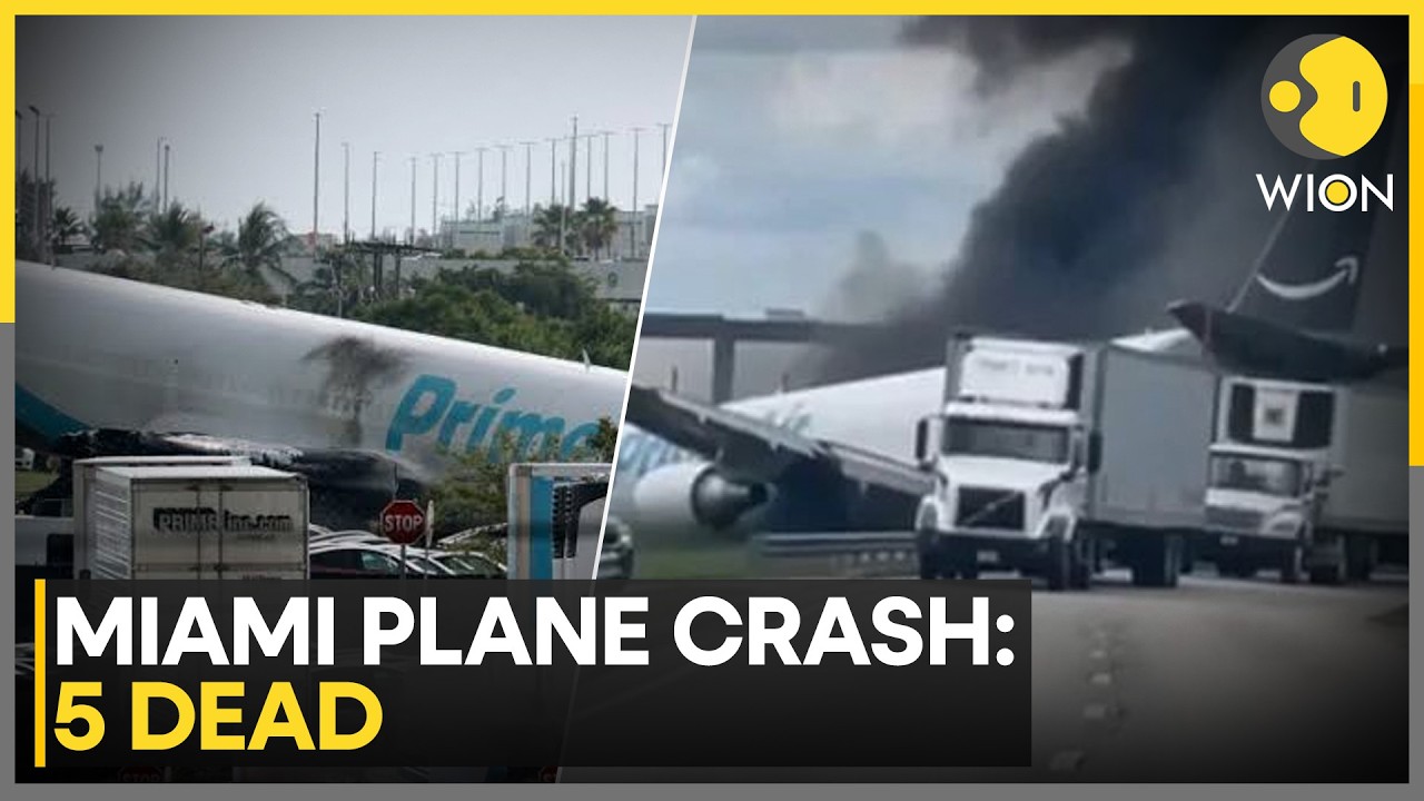 Miami Plane Crash: 60 Fire Units, 200 Personnel Battle Blaze As Pilots Pulled From Wreckage | WION
