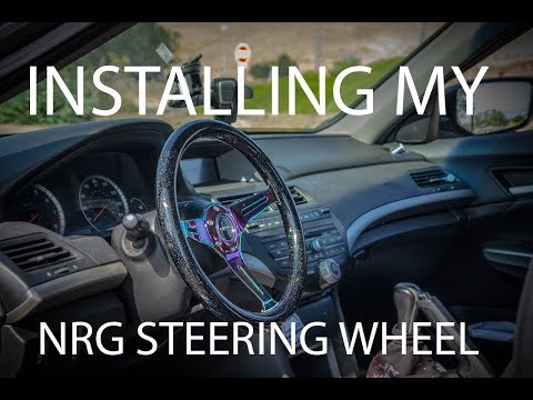 Installing my NRG steering wheel for my 8th gen accord!!