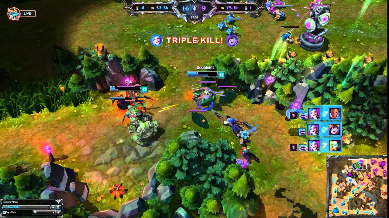 Liên Minh Huyền Thoại: Doublelift cầm JinX quá kinh khủng @@