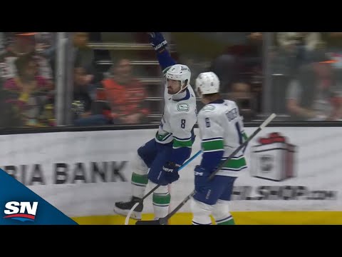 Canucks' Garland Dekes Out Ducks Defenders to Score Spectacular Goal