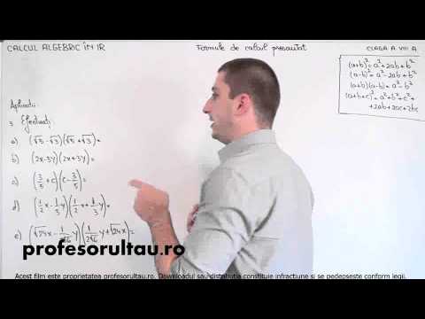 04   cls8   Calcul algebric in R   formule de calcul prescurtat   aplicatii   partea 3