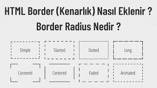 (Html-Css Ders 20) HTML Border (Kenarlık) Nasıl Eklenir ? Border Radiu