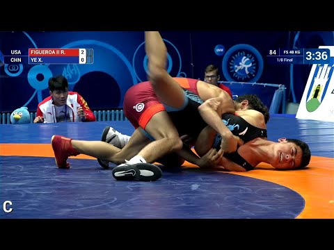 1/8 FS - 48 kg: R. FIGUEROA II (USA) v. X. YE (CHN)