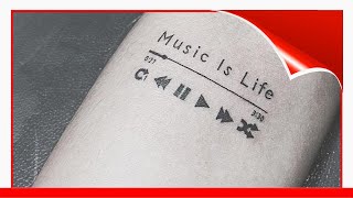 50+ Cool Music Tattoos For Men (2020)  Music Notes Ideas !