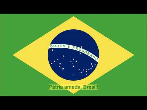 Hino Nacional Brasileiro - Primeira Parte Cantado e com Legenda