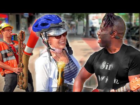 Mystery Lady Jumped Off Her Bike To Sing THIS