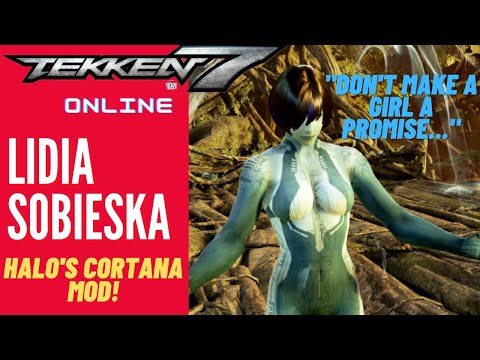 A WORTHY OPPONENT APPEARS! Begin the download! Cortana Mod! - Tekken 7 Online w/ Lidia - PC